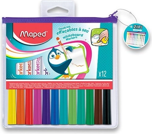 MAPED Popisovače na biele tabule WB Fun Colours 12 ks