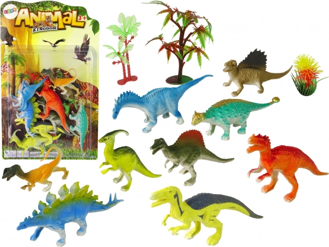 Sada figúrok dinosaurov 9 ks – farebné prehistorické hračky