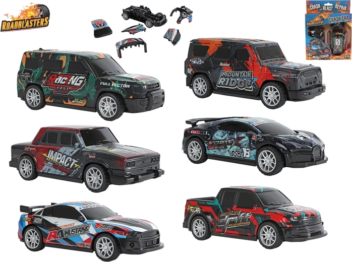 Nárazové autíčko Roadblasters so spätným chodom 13 cm