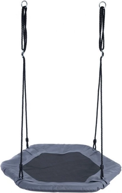 ECOTOYS šesťhranná hojdačka bocianie hniezdo sivá