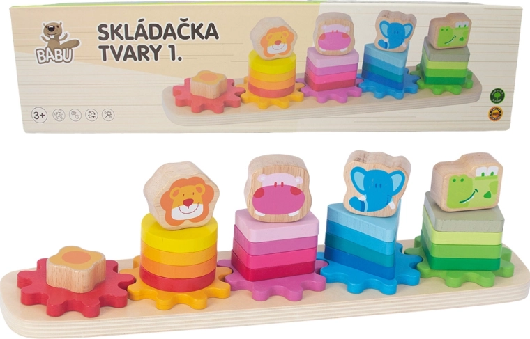 Babu drevená skladačka zvieratká