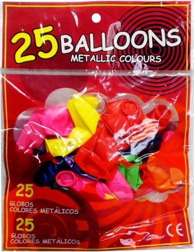 Metalické balóniky 25 ks