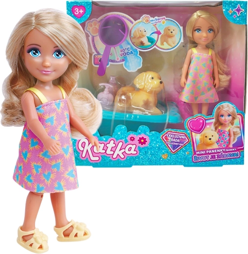 Bábika Katka so psom a vaňou