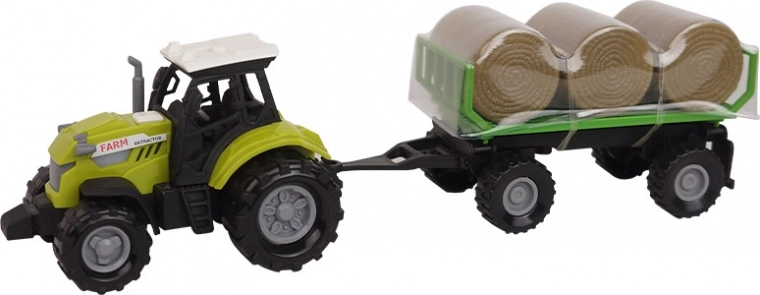 Farm Service traktor s valníkom na seno so zvukmi a svetlami