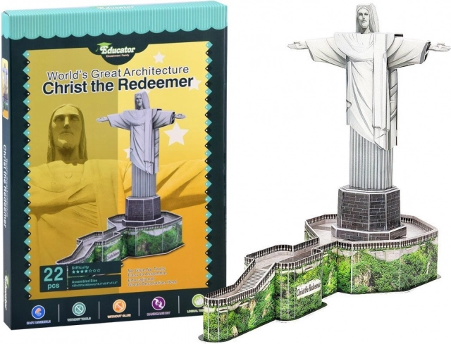 3D puzzle Socha Krista Spasiteľa 22 dielikov