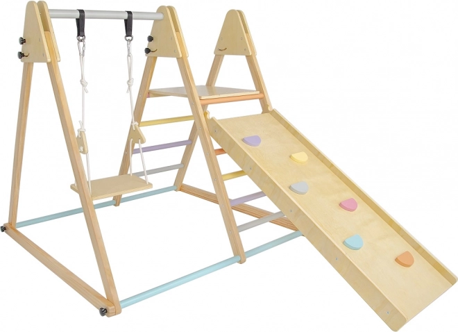 Drevená herná súprava pre deti so šmýkačkou