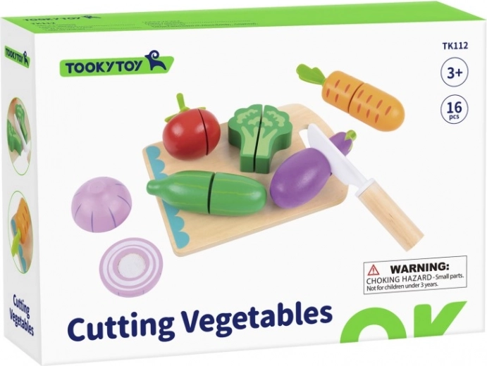 Drevená krájacia sada zeleniny pre deti