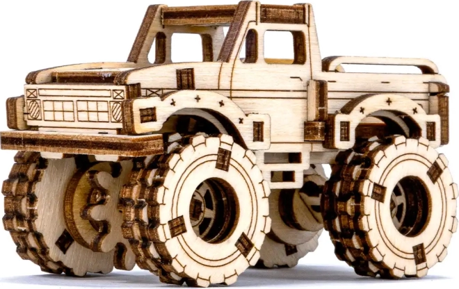 Drevené 3D puzzle – model monster trucku