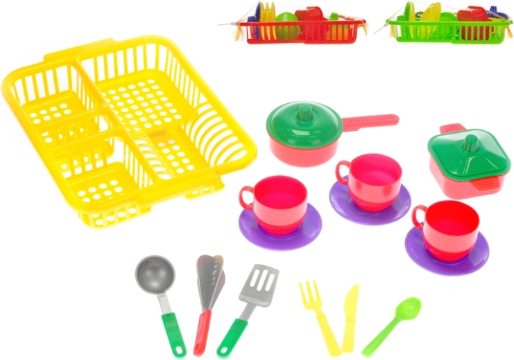 Detská sada riadu s odkvapkávačom – 3 farby