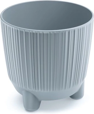 Kvetináč na nožičkách RYFO, svetlosivý, priemer 10,7 cm