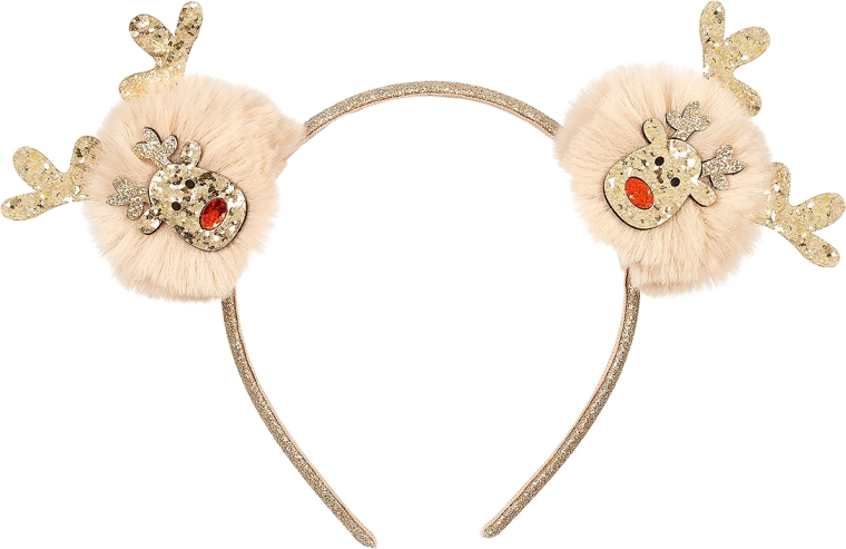 Souza čelenka do vlasov s vianočnými sobíkmi