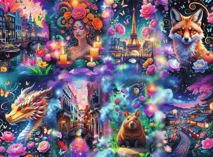 Puzzle Trefl Premium Plus Farebný svet 8000 dielikov