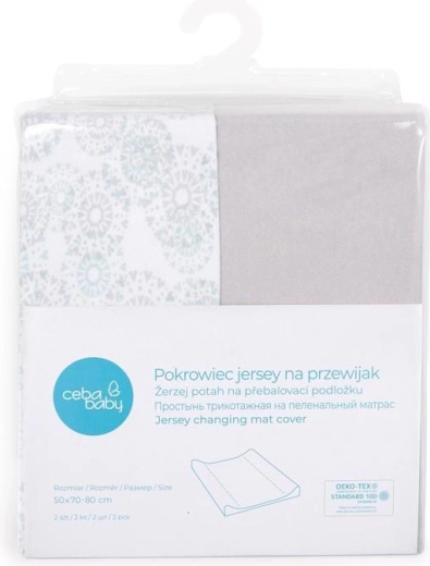 Ceba poťah na prebaľovaciu podložku 50 × 70 cm (2 ks) light grey + dandy