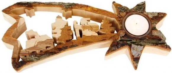 Vianočná dekorácia stojan na čajovú sviečku Lietavica