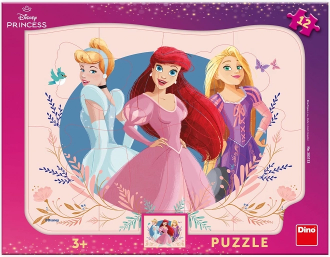 Puzzle princezné 12 dielikov doskové