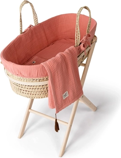 Funnababy kompletný Mojžišov kôš s výbavou coral pink
