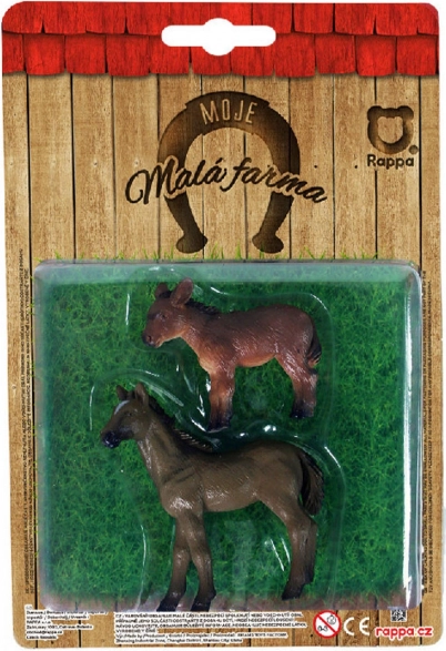 Zvieratá na farme 2 v 1 – kôň a somár