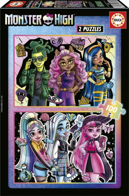 Educa puzzle Monster High 2×100 dielikov