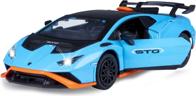 Kovový model Lamborghini Huracán STO 1:32 modrý