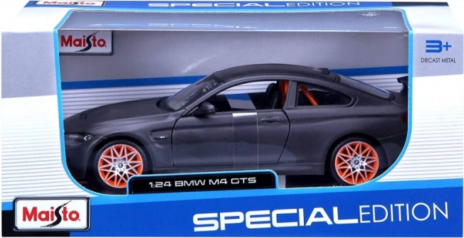 Kovový model BMW M4 GTS 1:24 sivý