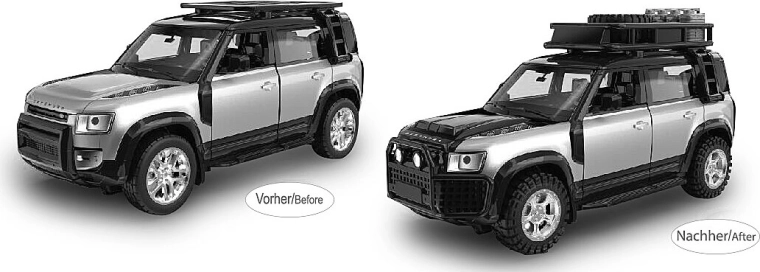 Kovový model Land Rover Defender 110 1:43 strieborný