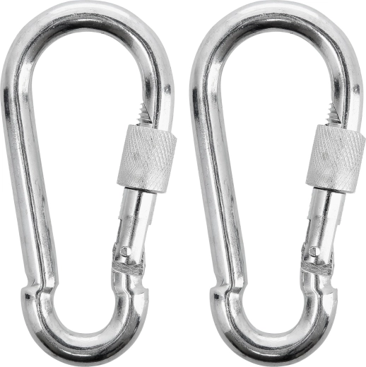 Oceľová karabína so skrutkovacou poistkou NILS Camp