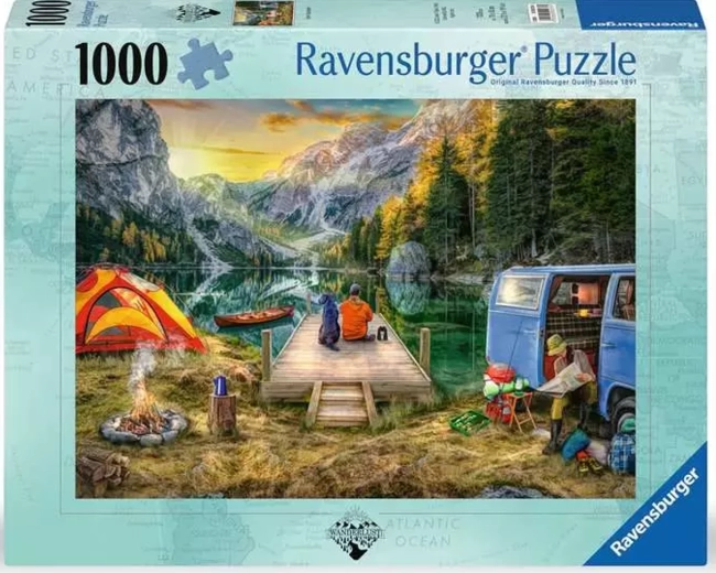 Ravensburger puzzle Pokoj v kempe 1000 dielikov