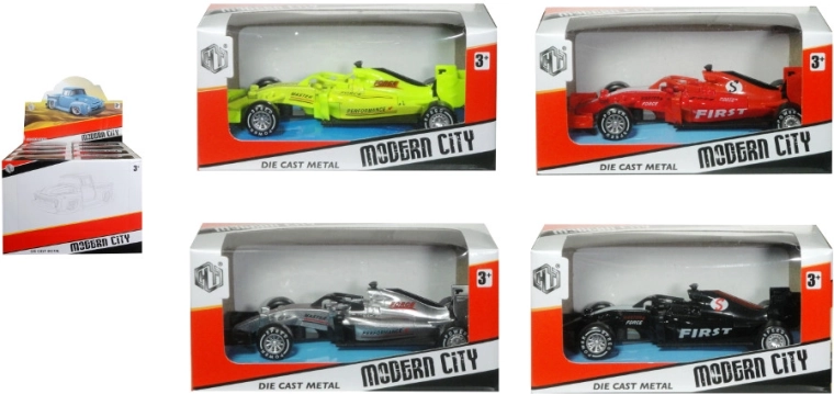 Závodné auto – športový kovovo‑plastový model