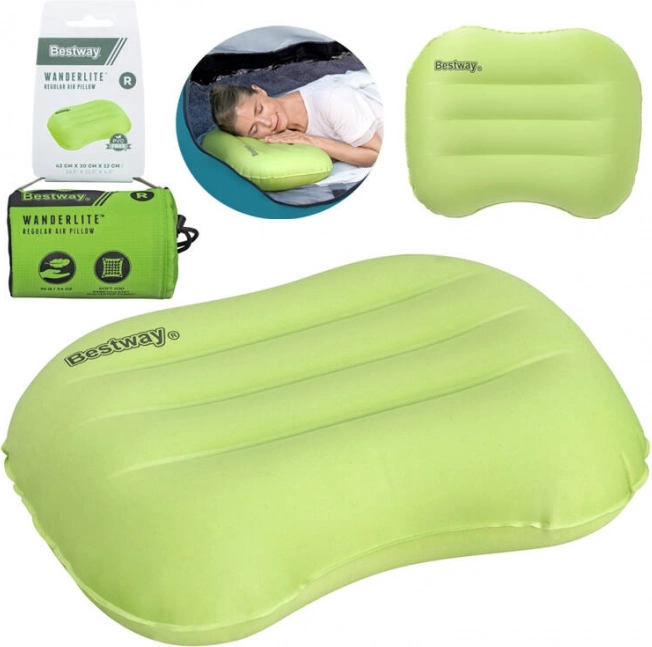 Nafukovací cestovný vankúš Bestway WanderLite zelený