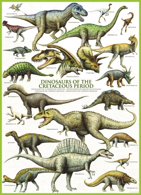 Puzzle Svet dinosaurov: Krieda 1000 dielikov
