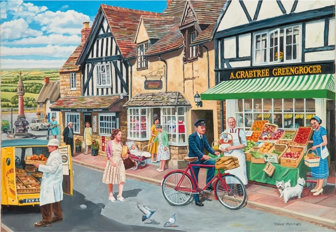 Puzzle GIBSONS Skladáme spolu – návšteva dediny, 40 dielikov