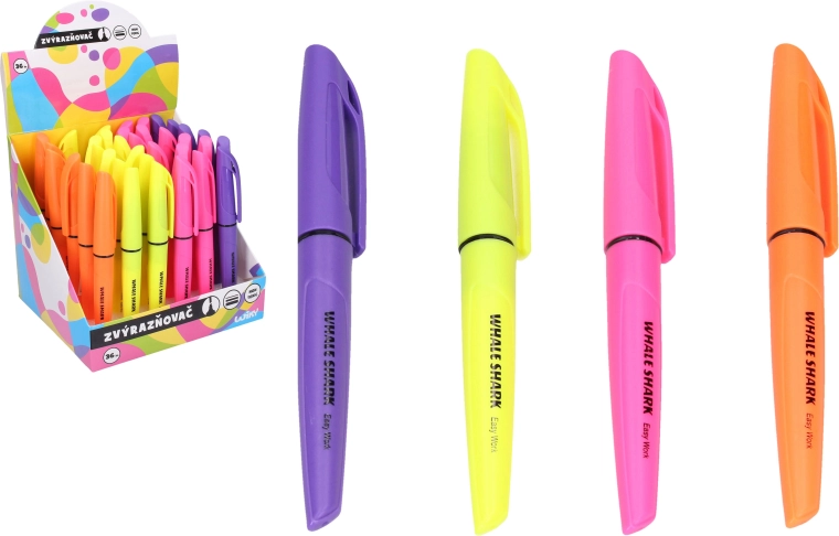 zvýrazňovač fluo – sada 4 farieb