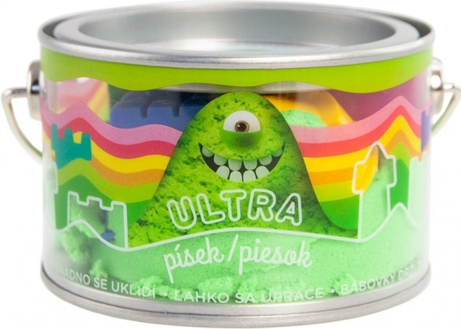 Ultra piesok 200 g – zelený kinetický piesok s formičkami