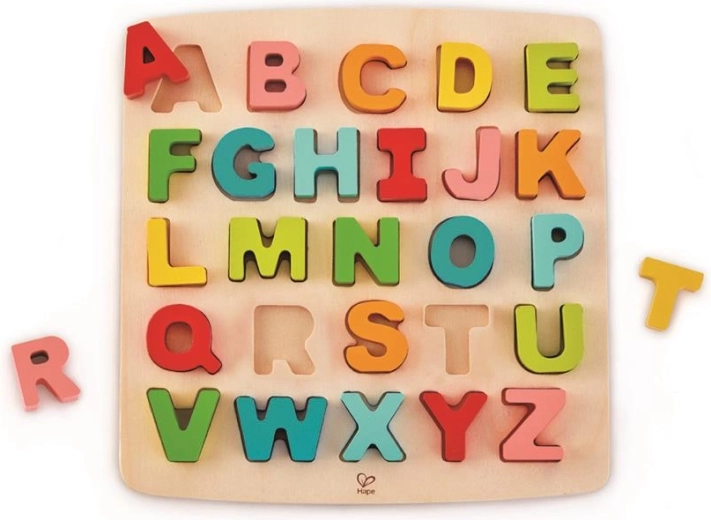 Drevené puzzle abeceda