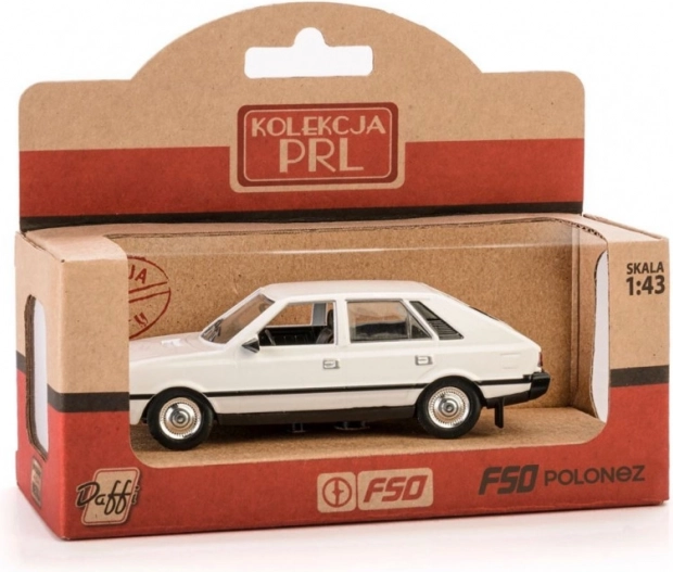 Model auta FSO Polonez 1:43 – biely kovový model