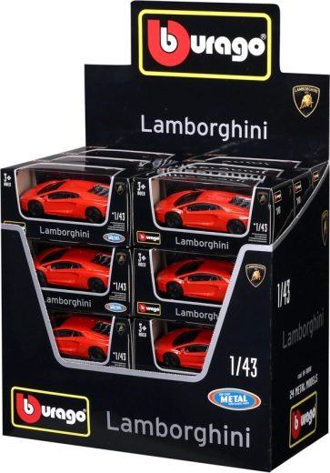 Kovový model auta BBURAGO Street Fire Lamborghini 1:43 (24 ks displej)