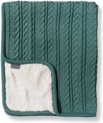 VINTER & BLOOM obojstranná deka Cuddly misty green