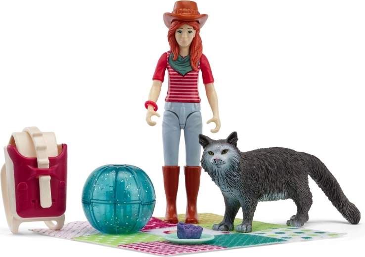 Schleich pocket set pikniková zábava s Hannah a mačkou