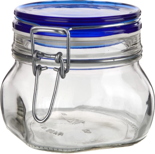 Hermetická sklenená dóza 500 ml FIDO Blue s pákovým uzáverom