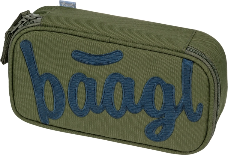 Baagl školský peračník etue Olive s certifikáciou GRS