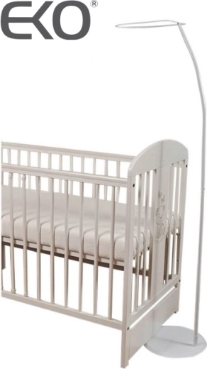 EKO samostatne stojaci kovový držiak na baldachýn, biely, 1,6 m