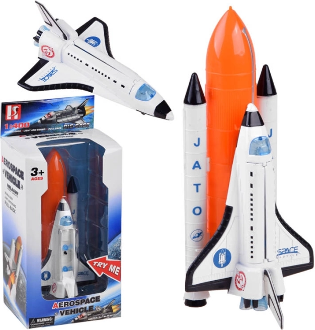 Kozmická loď s raketou svetelné a zvukové efekty