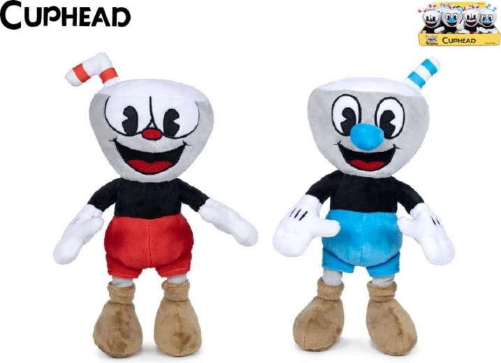 Plyšové postavičky CUPHEAD a MUGMAN 25 cm
