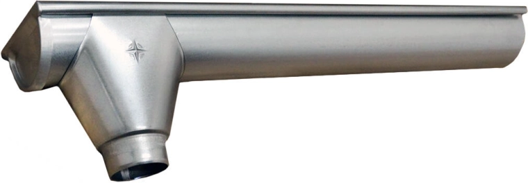 Koncový žľab ľavý aj pravý 250 mm, 1 m, pozinkovaná oceľ