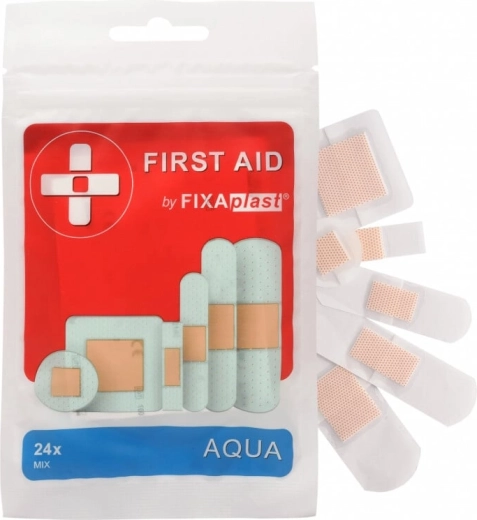 Fixaplast First Aid Aqua Mix vodeodolné náplasti (24 ks)