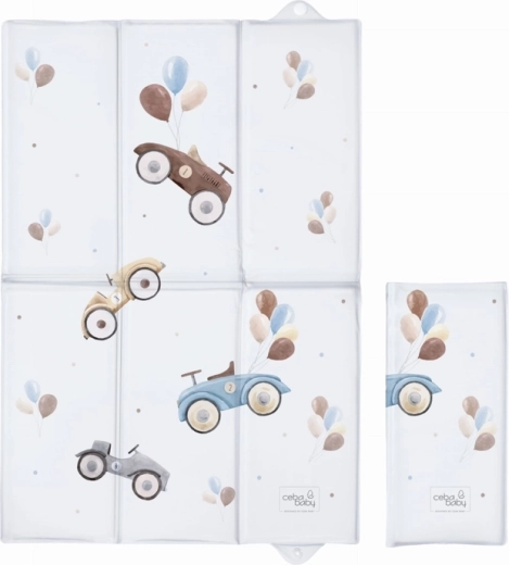 Cestovná prebaľovacia podložka CEBA BABY Retro Cars 40 × 60 cm