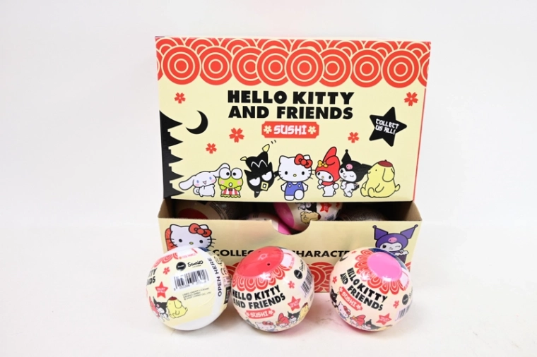 Zberateľská figúrka Hello Kitty v kapsule 75 mm – motív Sushi