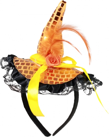 Čelenka s mini čarodejníckym klobúčikom