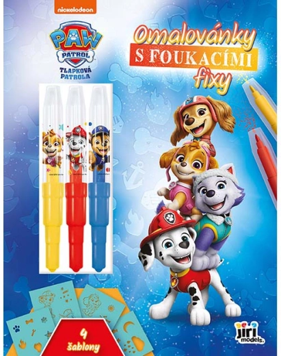 Omaľovánky s fúkacími fixkami Paw Patrol / Labková patrola