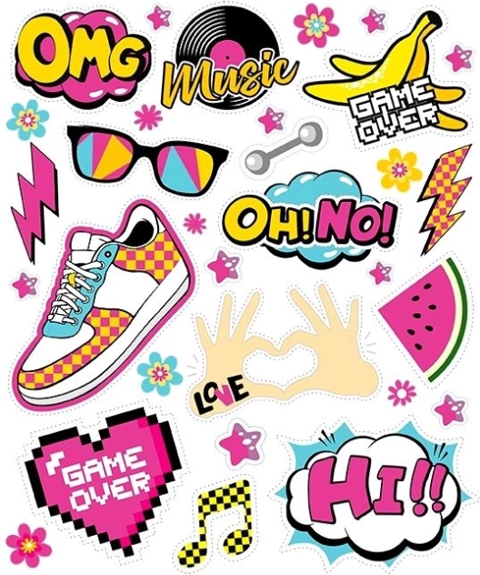 Nažehľovacie nášivky OMG – veľký arch 20 × 30 cm